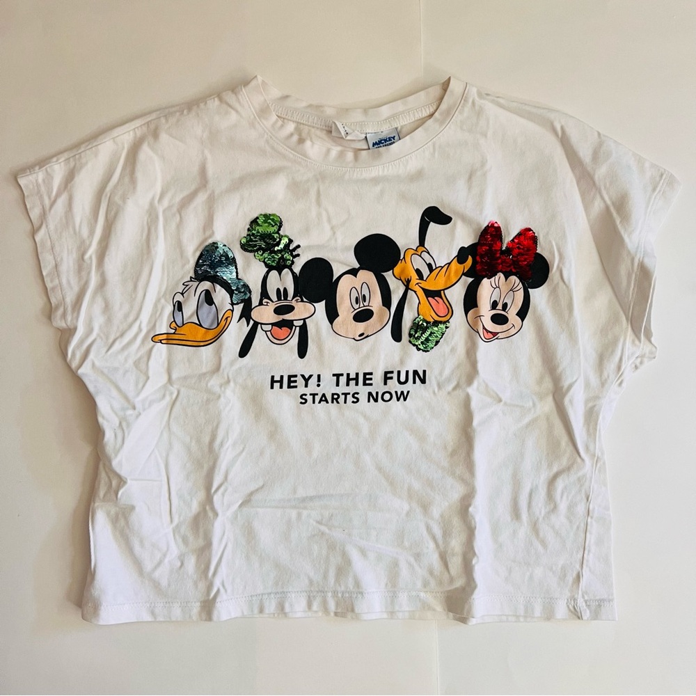 Zara x Disney | White Kids Shirt with Colorful Characters